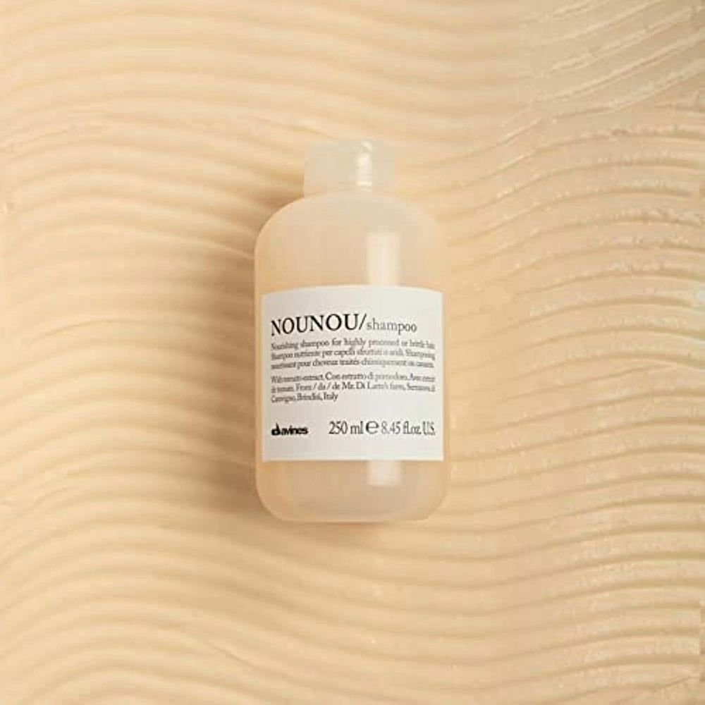 Davines NOUNOU Shampoo creamy-lather demonstrates gentle cleansing and soft manageability