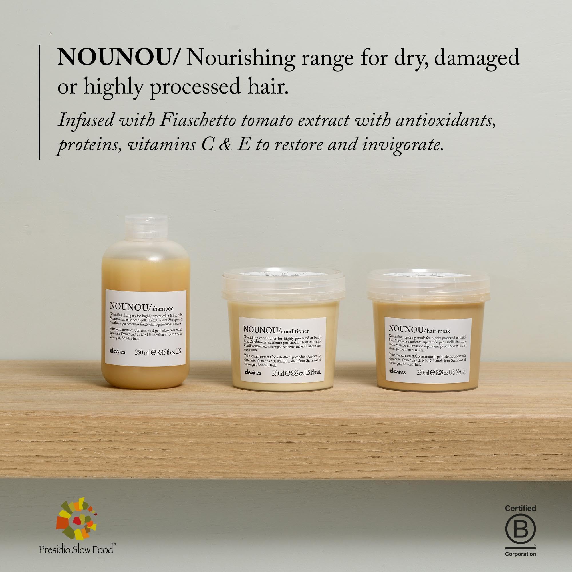 Davines NOUNOU Shampoo non-sealed-packaging signals travel-friendly packaging
