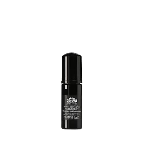 Davines OI Soufflé bottle pour showcases a light body boost for fine hair.