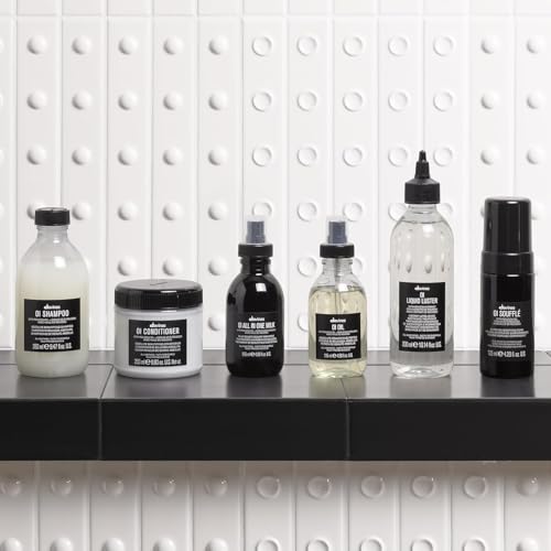 Davines OI Soufflé heat protection guards strands during blow-drying.