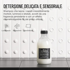 Davines OI Shampoo in daily-use scene suggesting gentle cleansing for all hair types