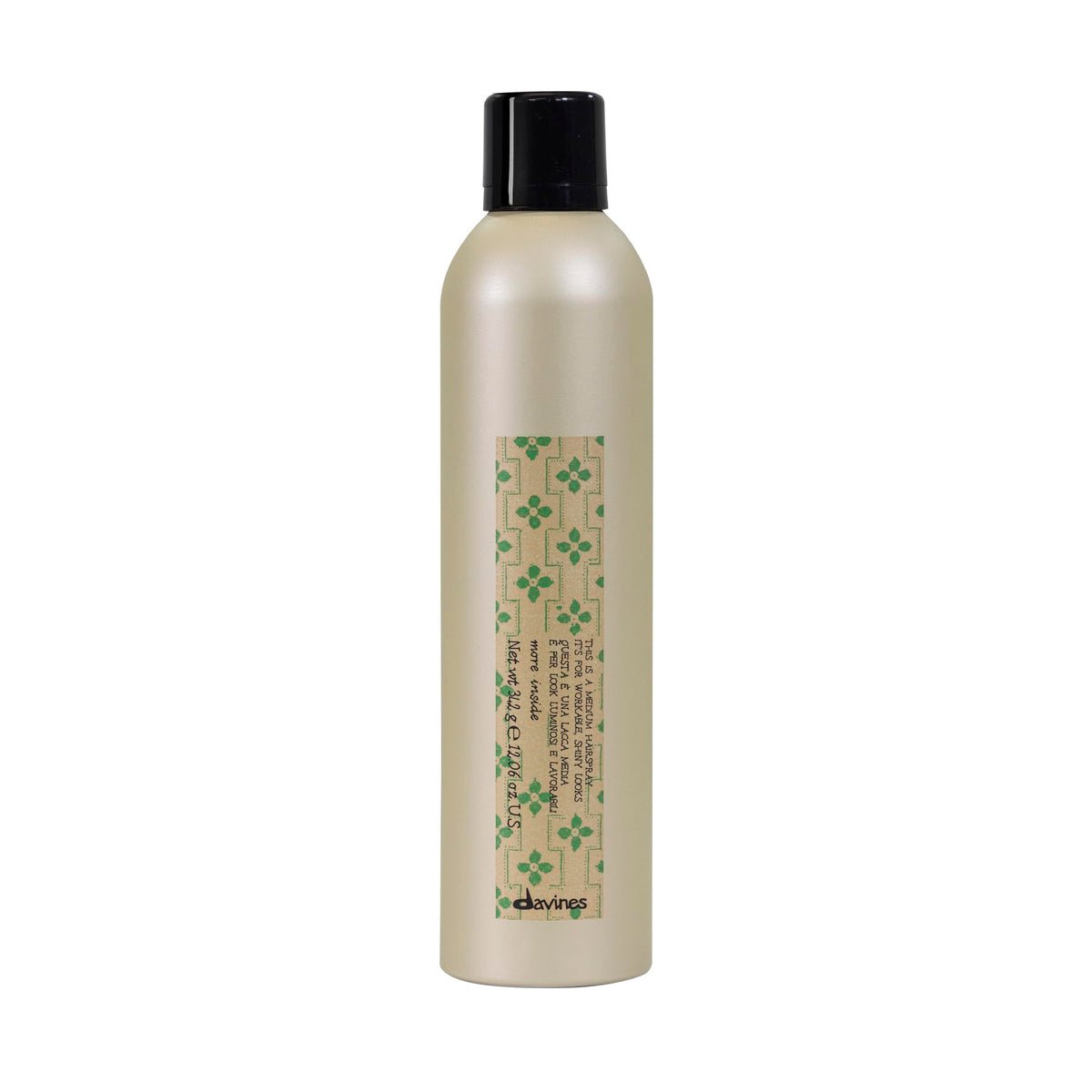 Davines This Is A Medium Hairspray bottle front view for flexible hold and easy styling.