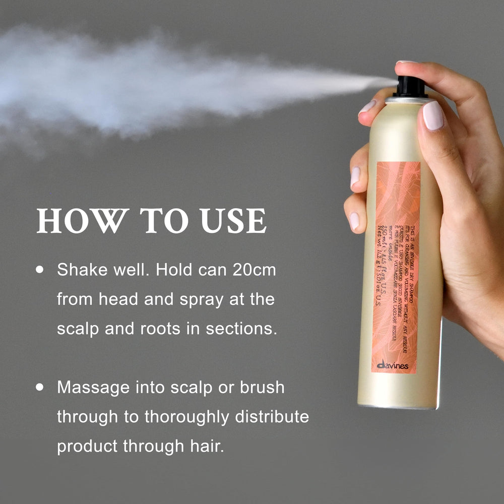 Davines This Is An Invisible Dry Shampoo absorbs excess sebum for a lighter feel.