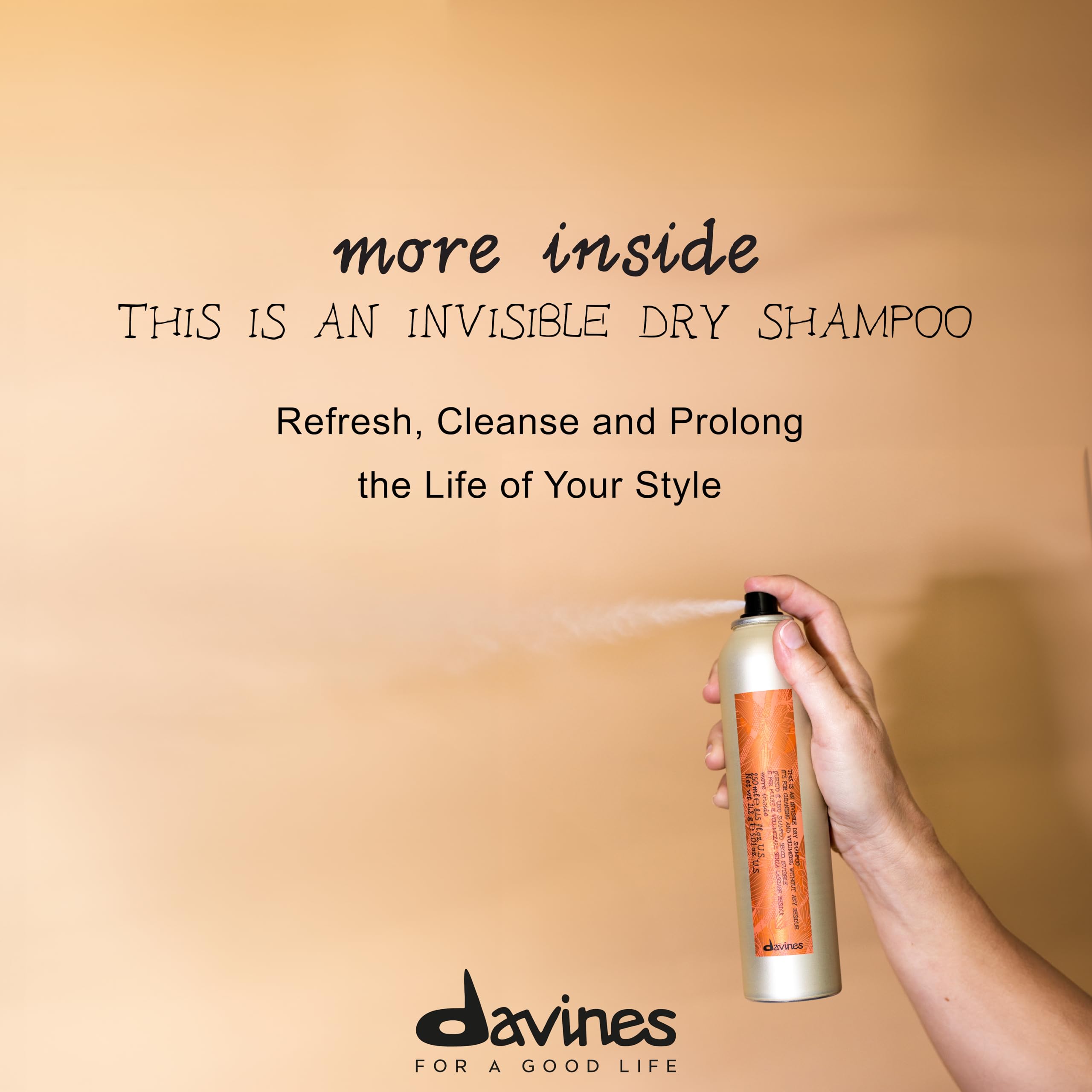 Davines This Is An Invisible Dry Shampoo being applied to roots for fresh volume.
