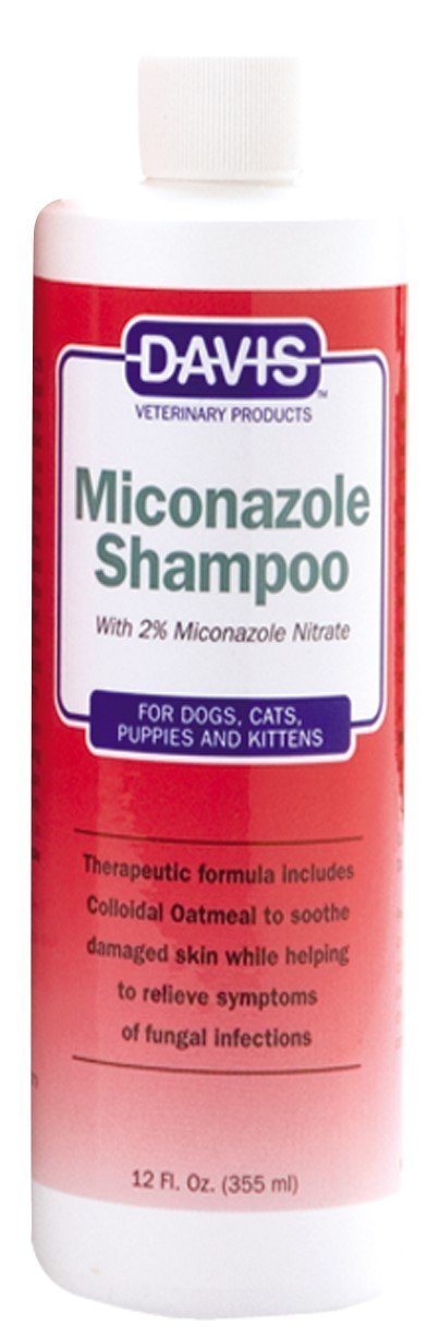 Davis Miconazole Pet Shampoo bottle for soothing fungal symptoms