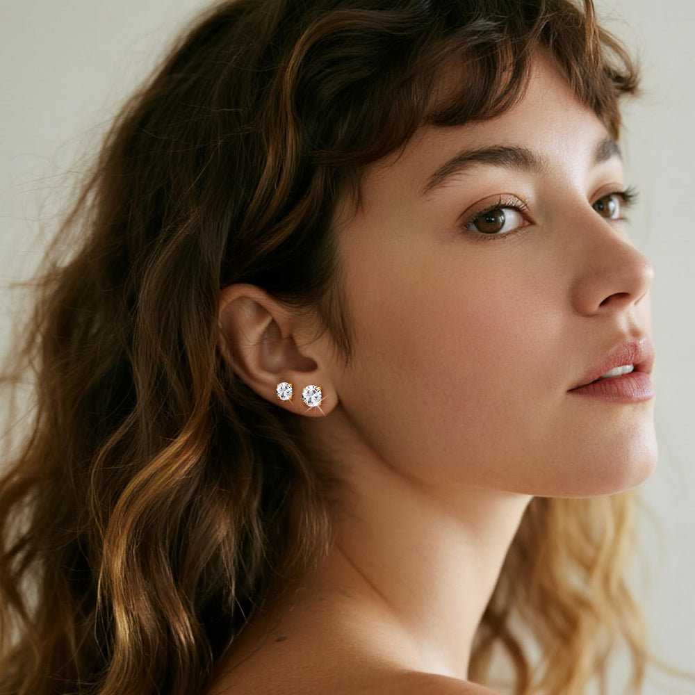 Davka 5mm flat back stud showing versatile sizing for daily outfits.