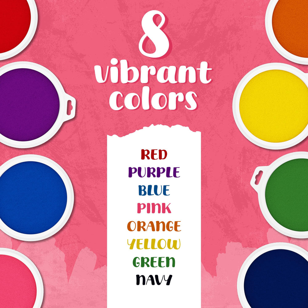 Davlan washable ink pads clean up with soap and water easily.