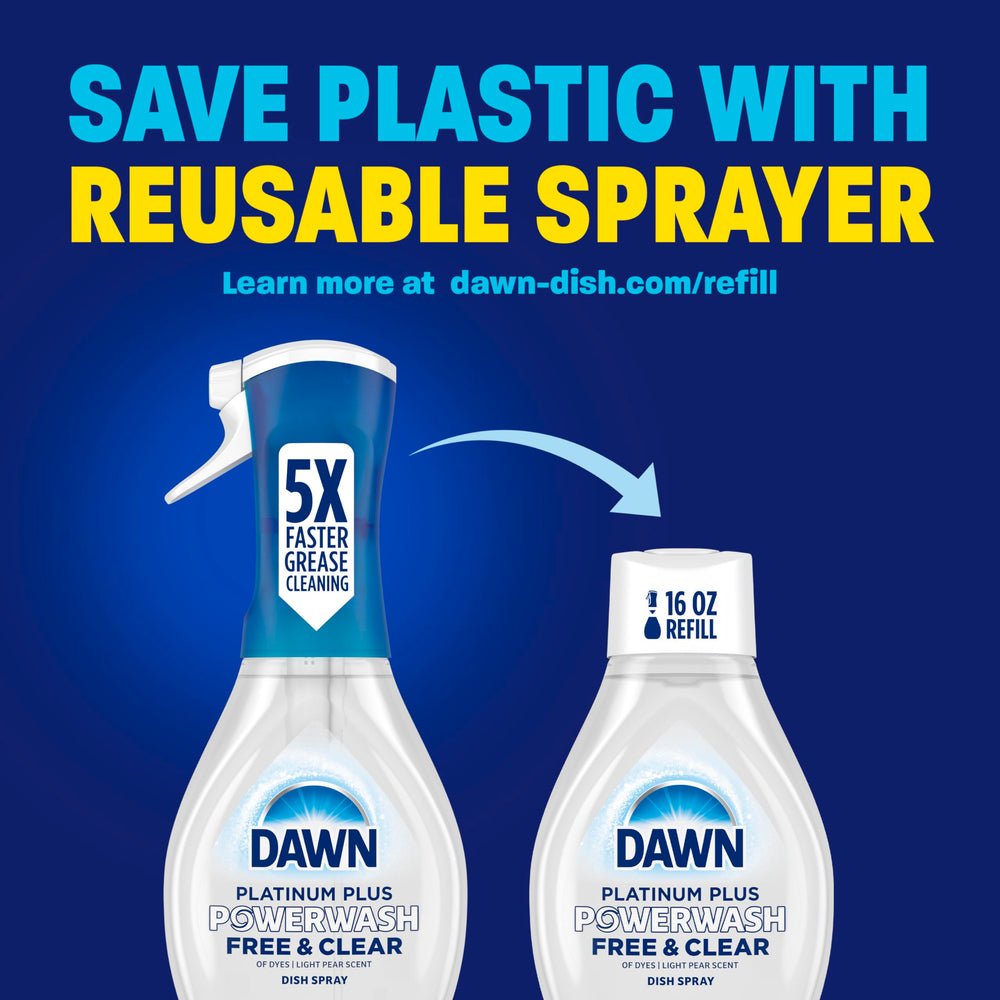 Dawn Powerwash reaches blenders and baby bottles with continuous spray.