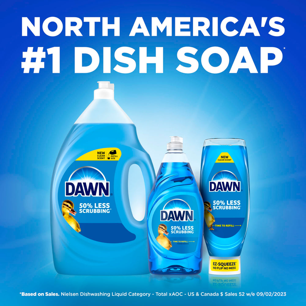 Dawn Gentle Clean no-mess cap design reinforces tidy rinsing.