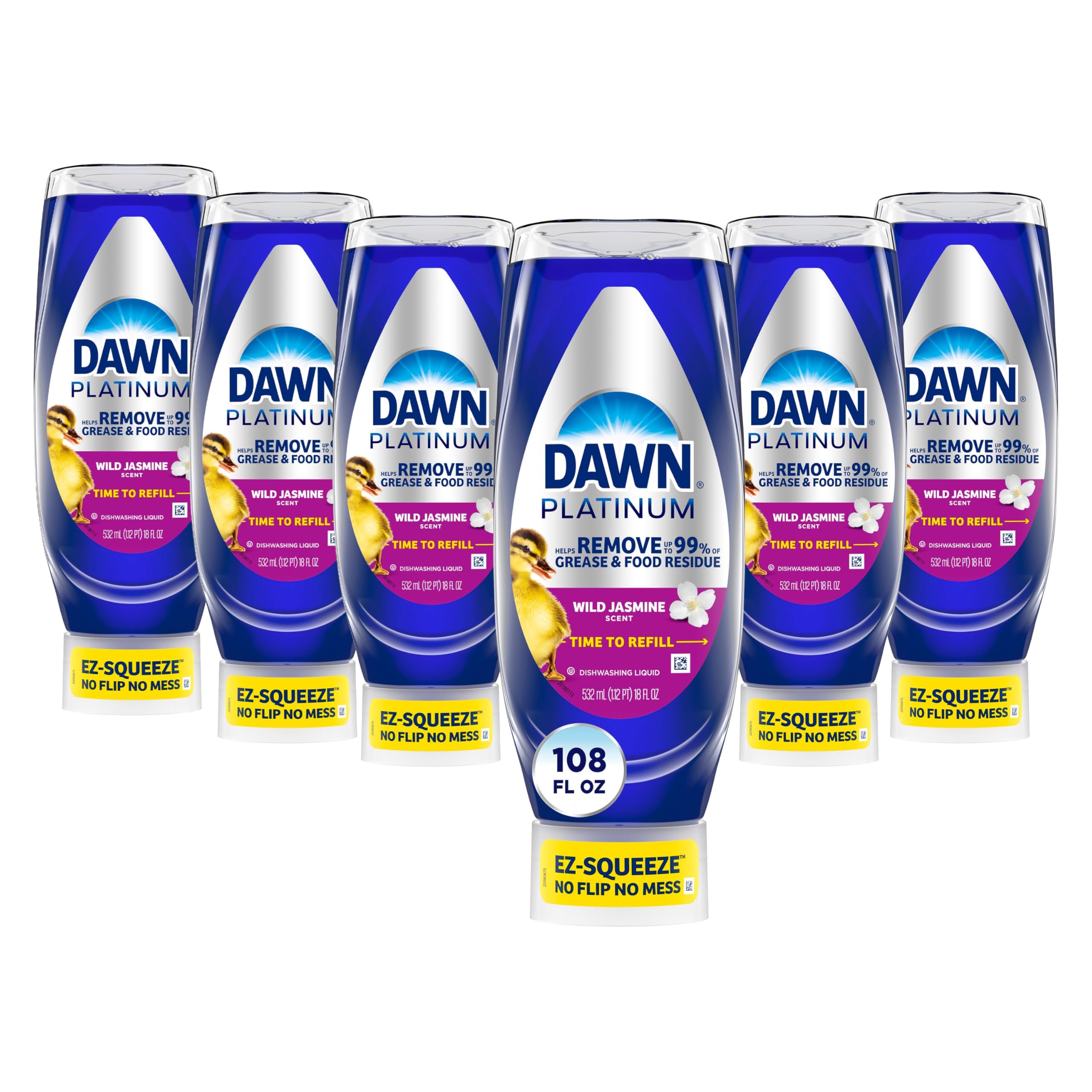 Dawn Platinum EZ-Squeeze bottle pouring for controlled dispensing and less waste