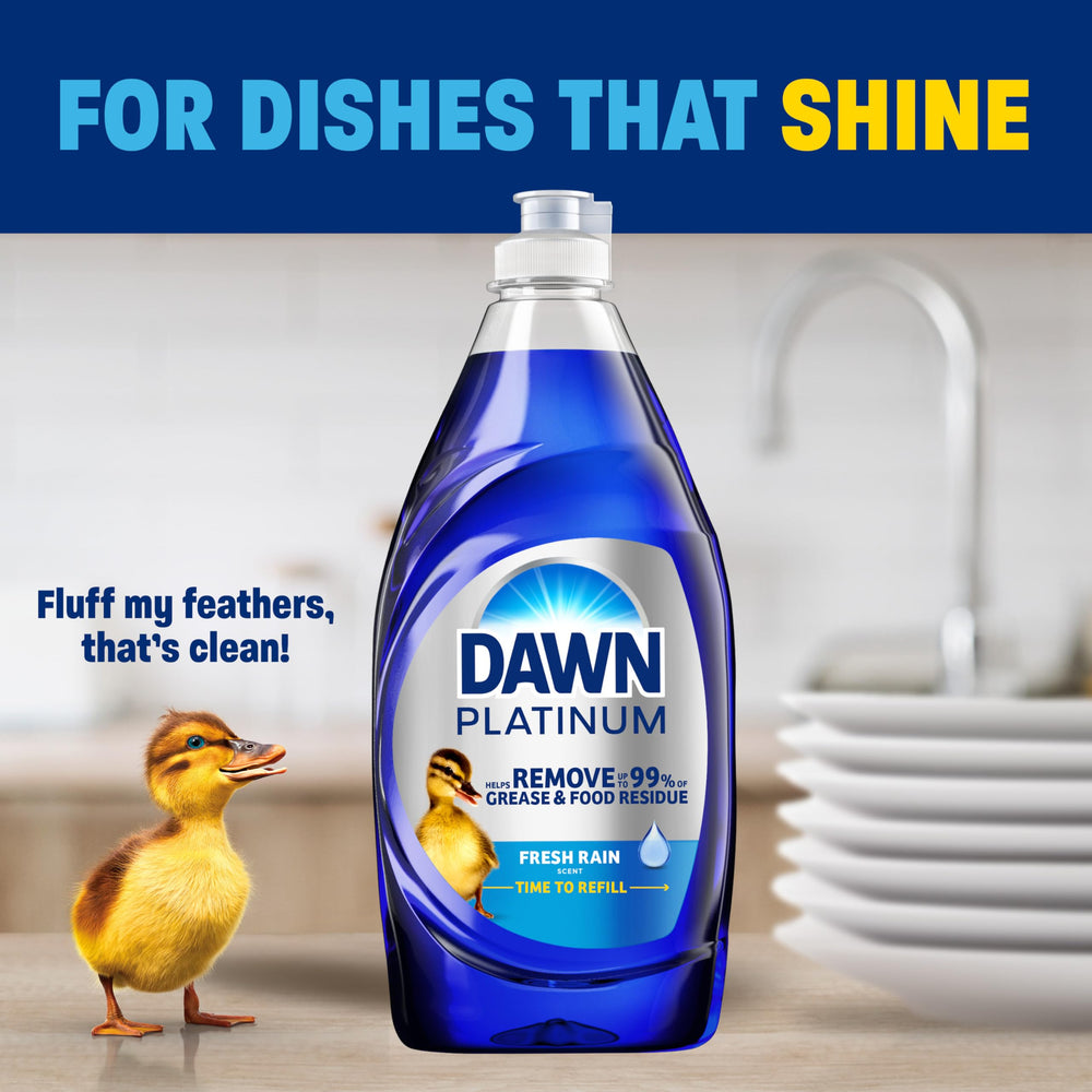 Dawn Platinum ez-squeeze bottle feature emphasizes convenient, waste-free use
