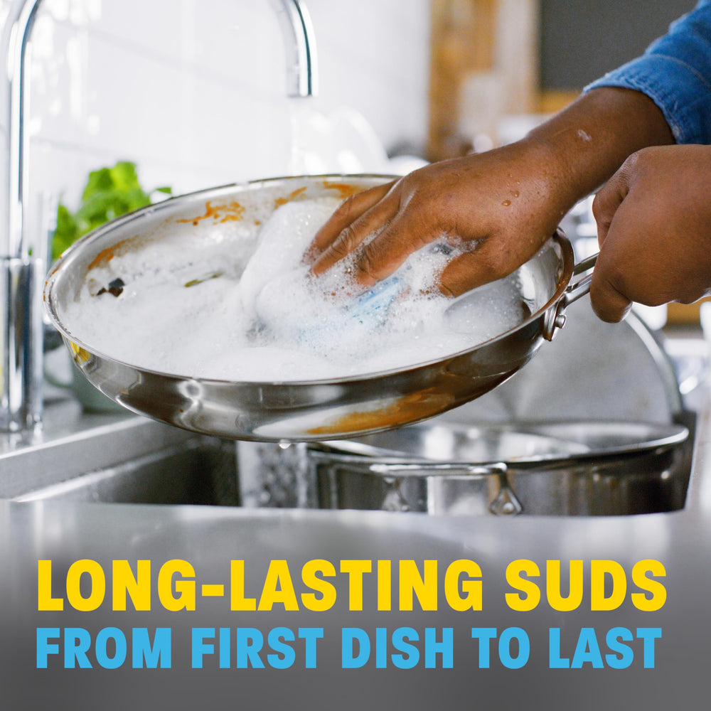 Dawn Platinum Plus PowerSuds cleans plasticware with gentle effectiveness