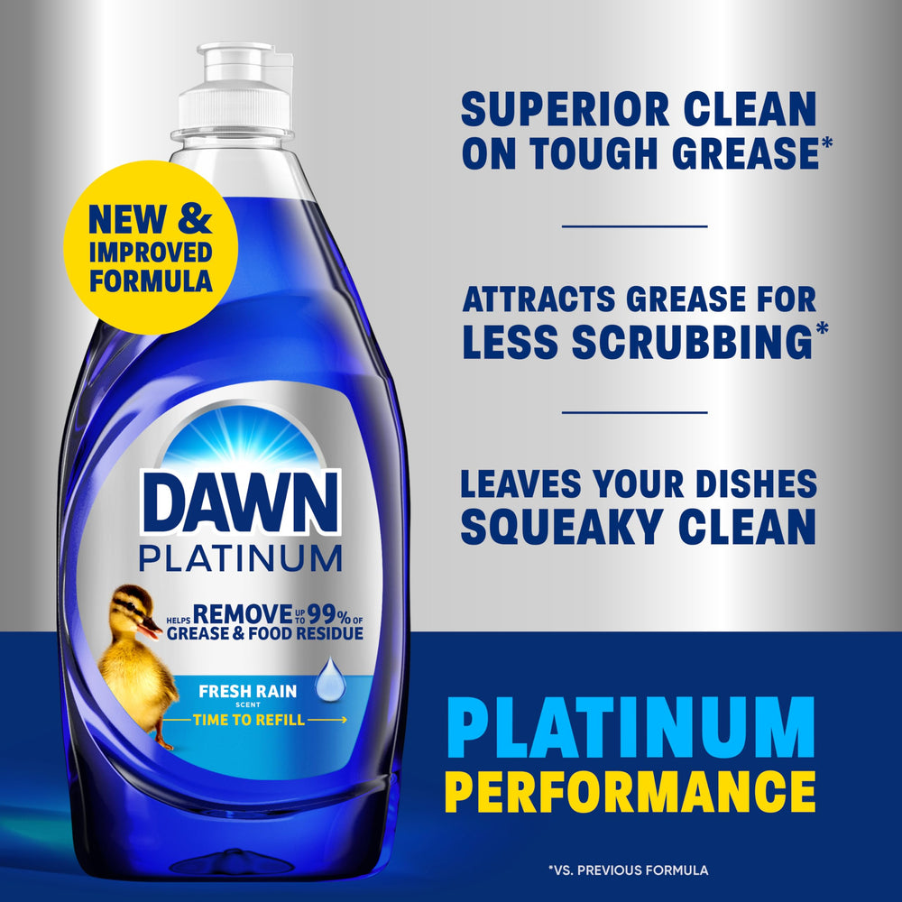 Dawn Platinum suds close-up illustrate powerful grease removal action