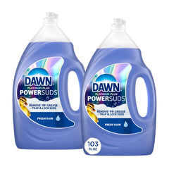 Dawn PowerSuds grease-trap action for cleaner dishes.