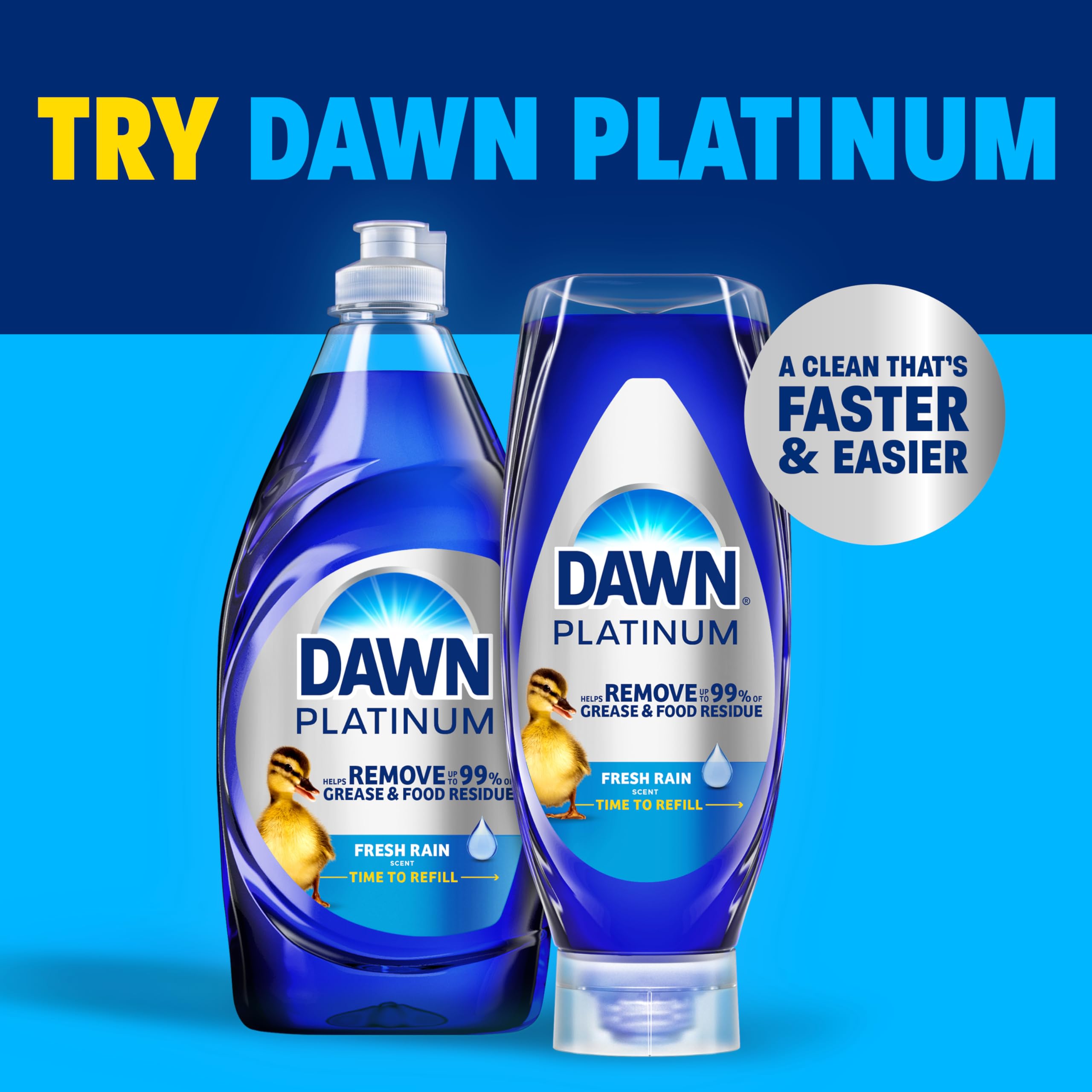 Dawn Ultra Original after-clean dishes gleam in the rack.