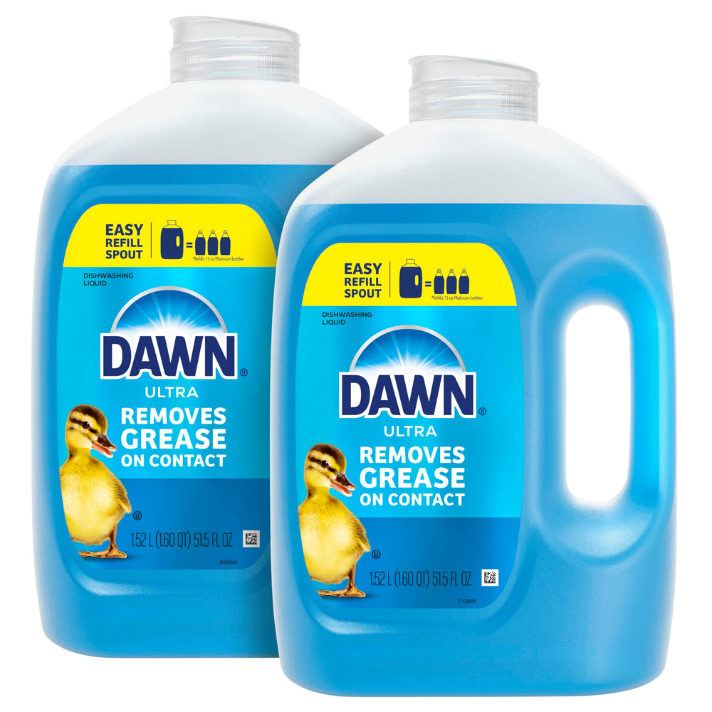 Dawn Ultra refill jug pour shows easy, mess-free refills.