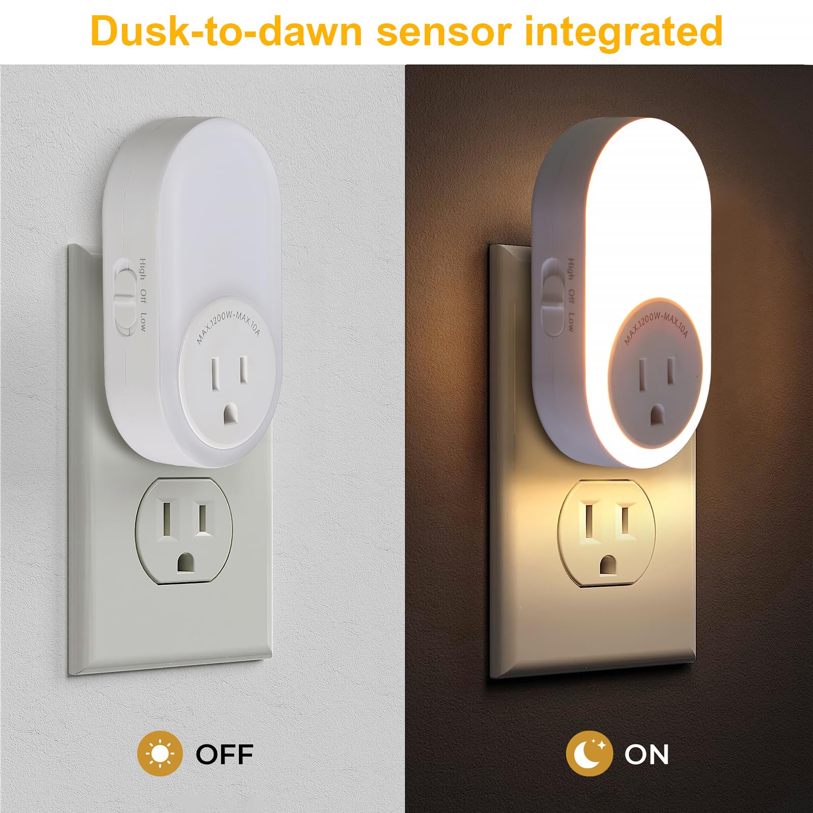 Dawnrise amber 2200K option emits warm glow for cozy living spaces.