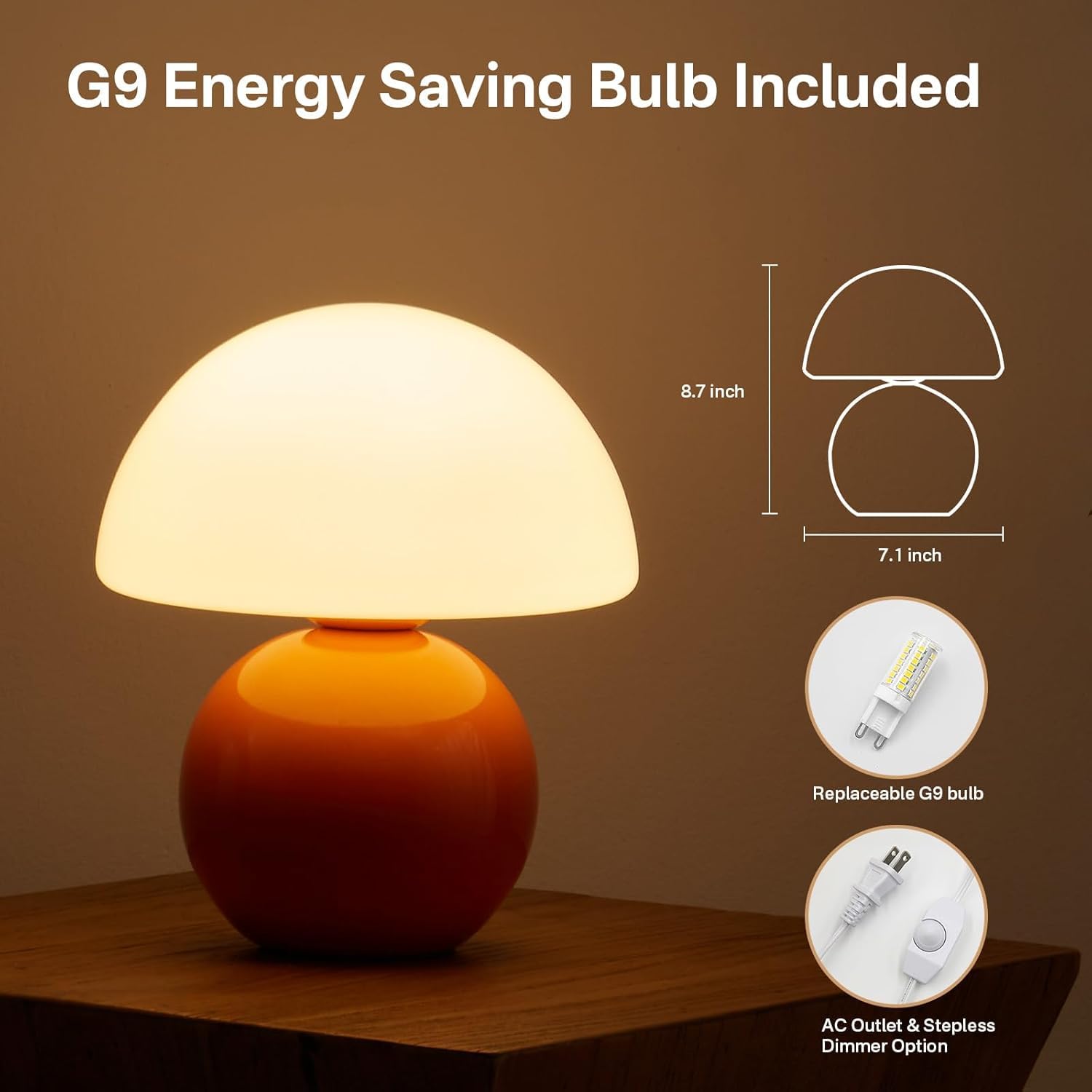 Dawnwake soft mushroom light brings gentle ambiance to living rooms.