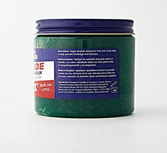 DAX Pomade close-up shows smooth shine and frizz control