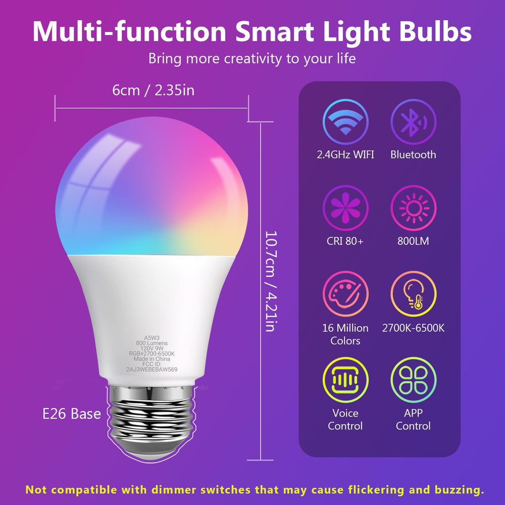 DAYBETTER bulb offers warm to cool white plus 16 million colors for ambiance.