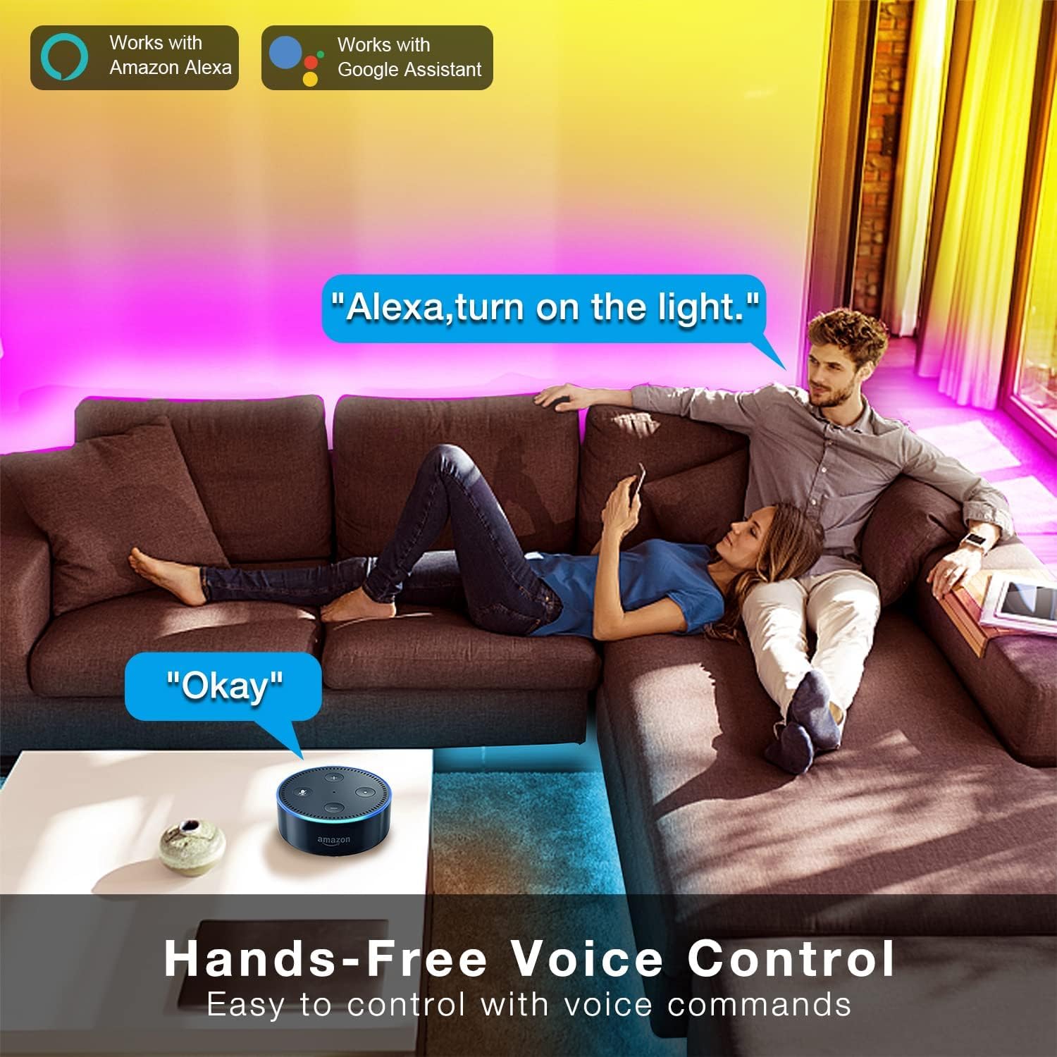 Daybetter 50ft roll app control display with color customization