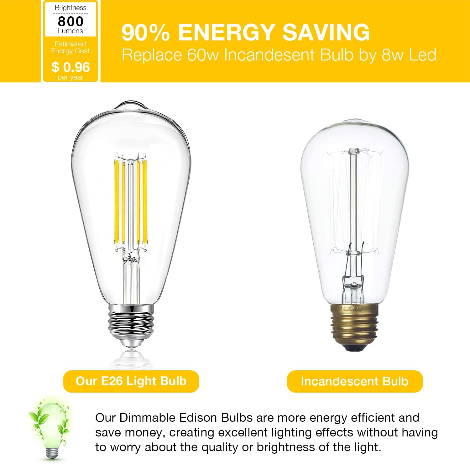 DAYBETTER bulbs installed in a chandelier for inviting dining lighting.