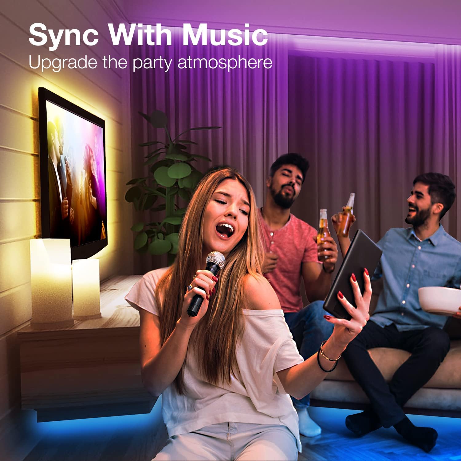 DAYBETTER LED Strip Lights color-changing options create dynamic moods for any space.