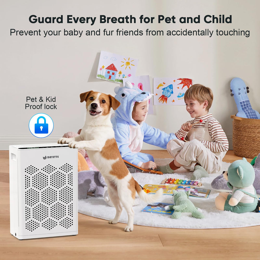 DAYETTE air purifier fragrance diffuser in use for calming ambiance