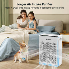DAYETTE air purifier side view highlighting 3-directional intake