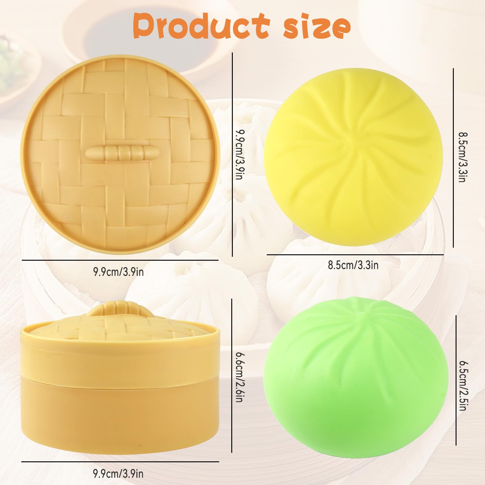 Dayingjiang dumpling stress ball blue with steamer for tactile relief during study.