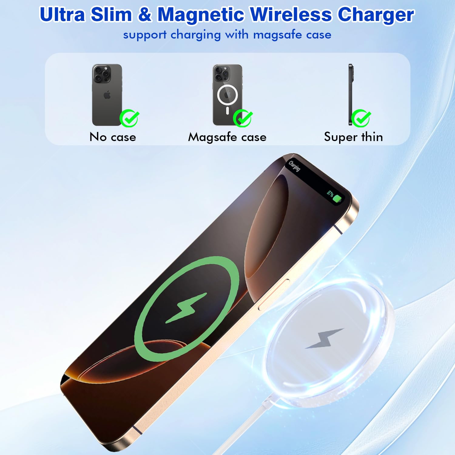 Dazana compatible with iPhone and AirPods MagSafe accessories.