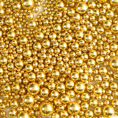 Dazzjoy Gold Pearl Sugar Sprinkles in a bottle add festive shine to desserts.