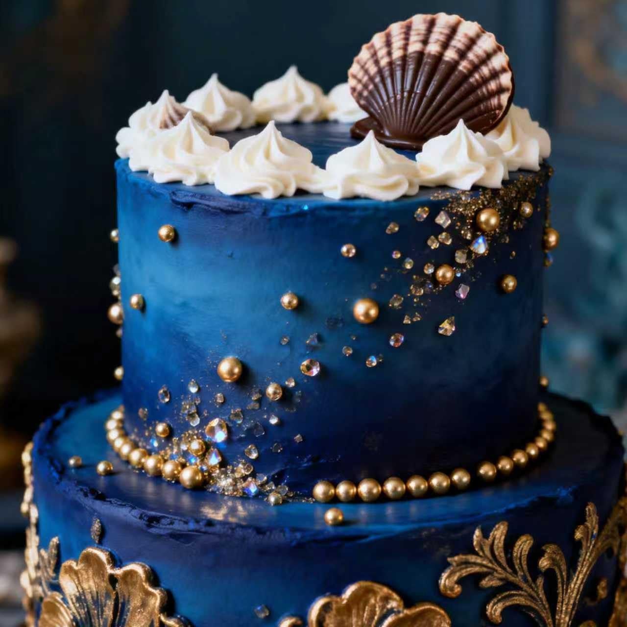 Dazzjoy Gold Pearl Sugar Sprinkles on holiday desserts with a warm glow.