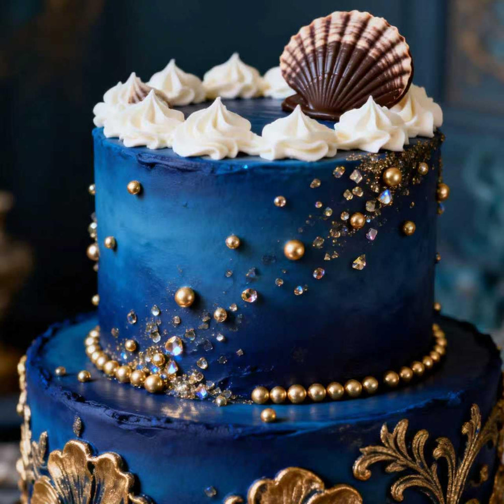 Dazzjoy Gold Pearl Sugar Sprinkles on holiday desserts with a warm glow.