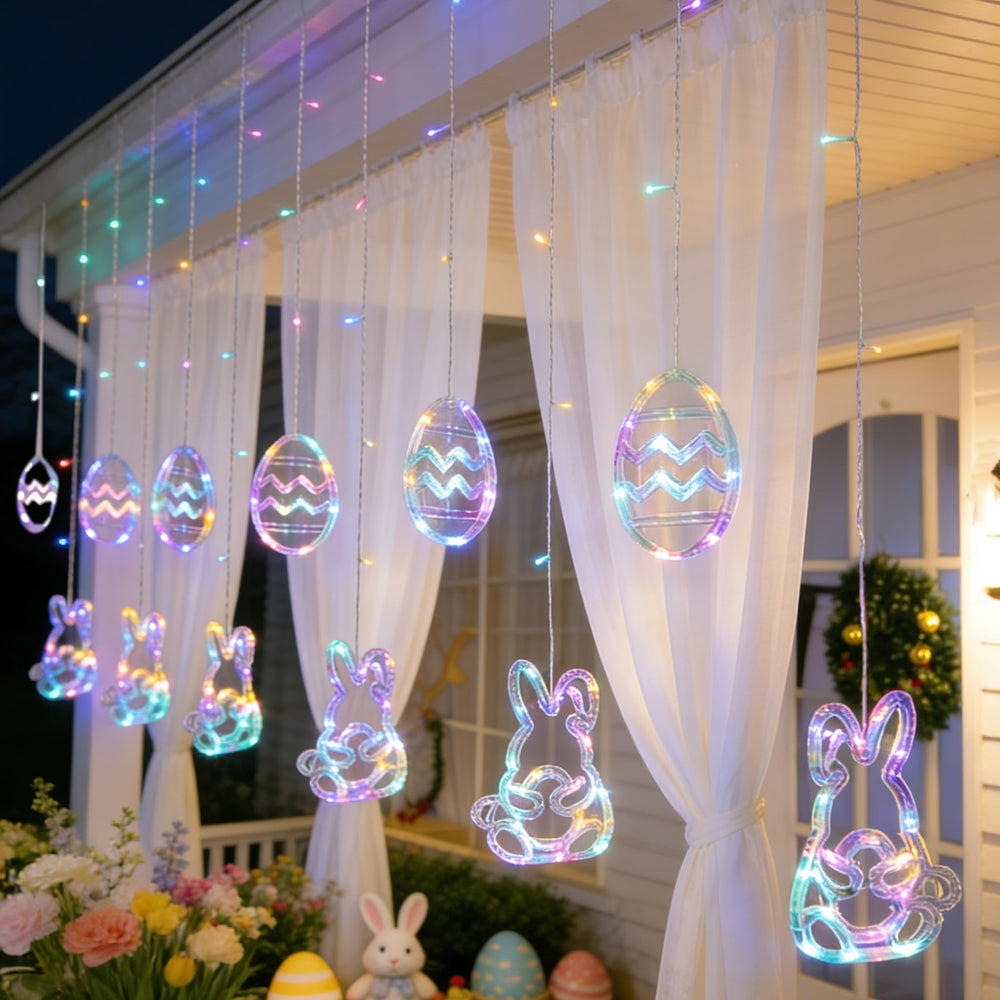 Dazzle Bright pastel strings bring festive charm to walls.