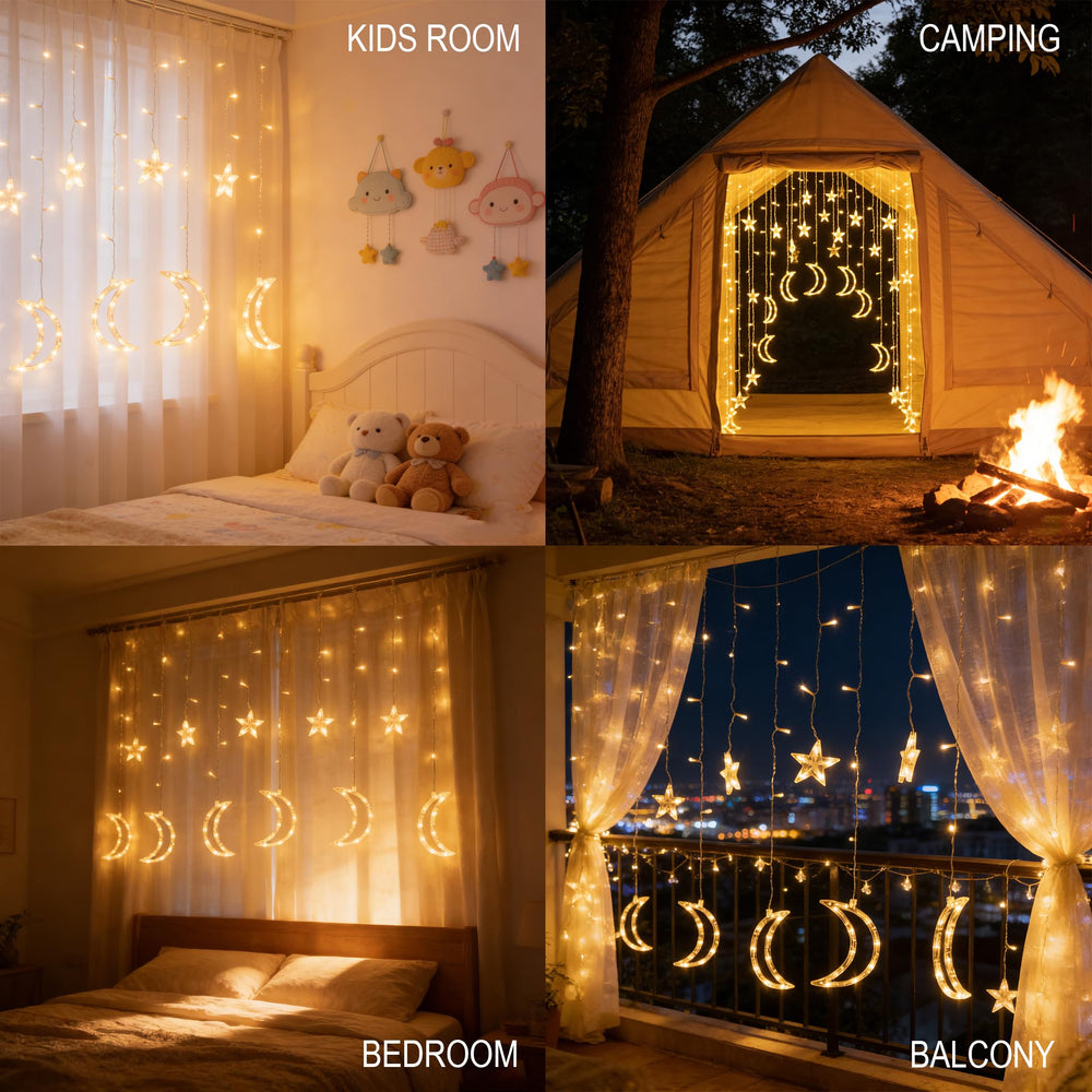 Dazzle Bright warm white glow enhances windows, walls, and outdoor spaces.