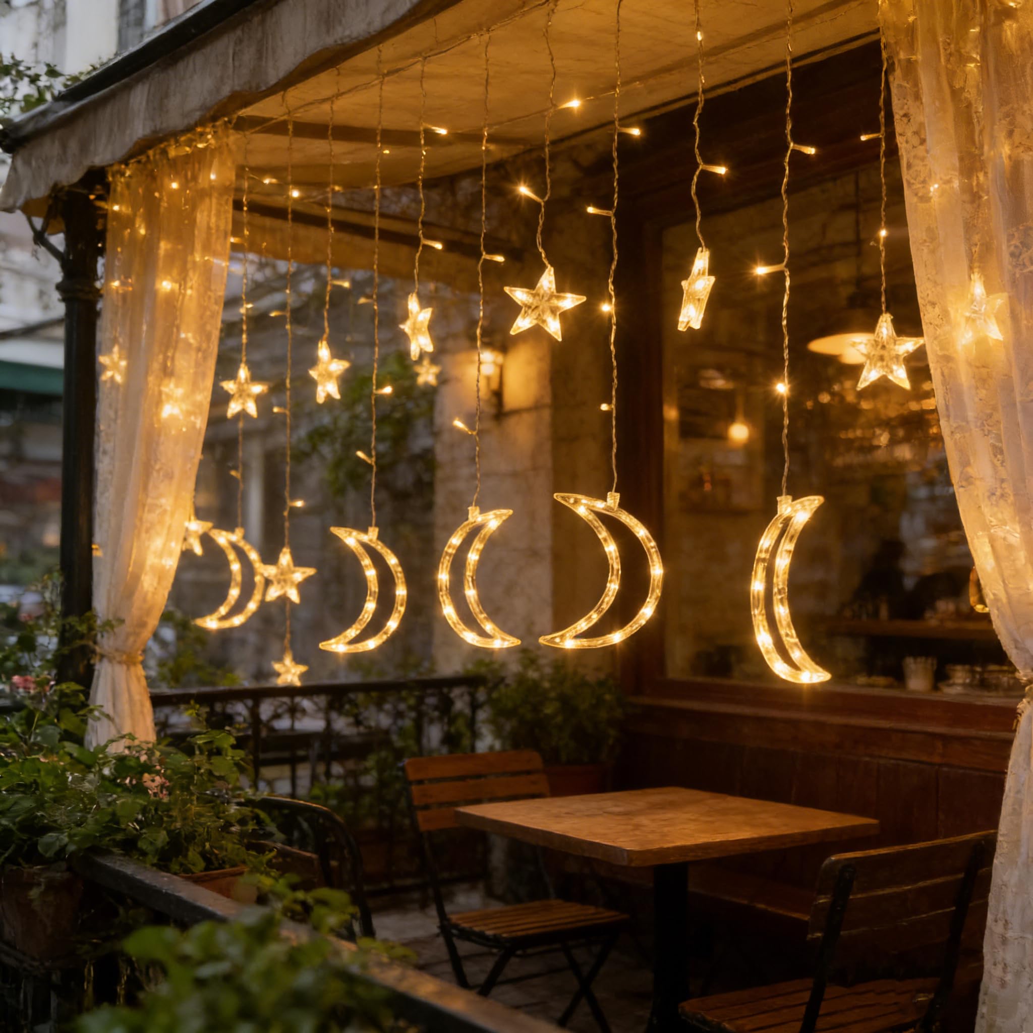 Dazzle Bright waterproof design supports indoor and outdoor Ramadan displays.