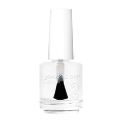Dazzle Dry Base Coat in hand applying a smooth, clear layer for a long-lasting manicure.