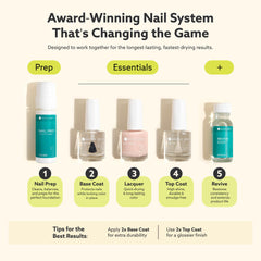 Dazzle Dry Base Coat dries quickly, speeding up color application.