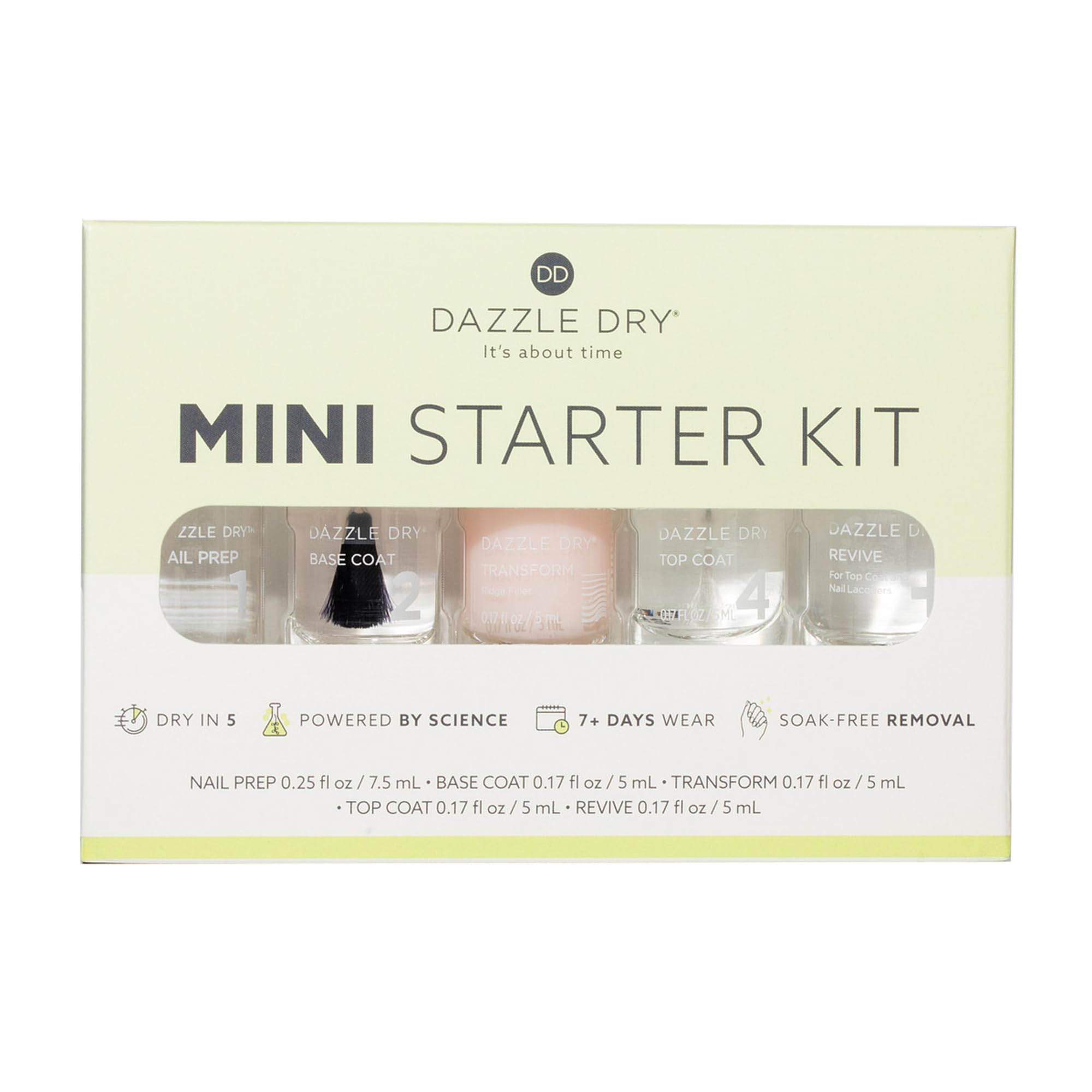 Dazzle Dry Nail Prep sets the foundation for longer wear on natural nails.