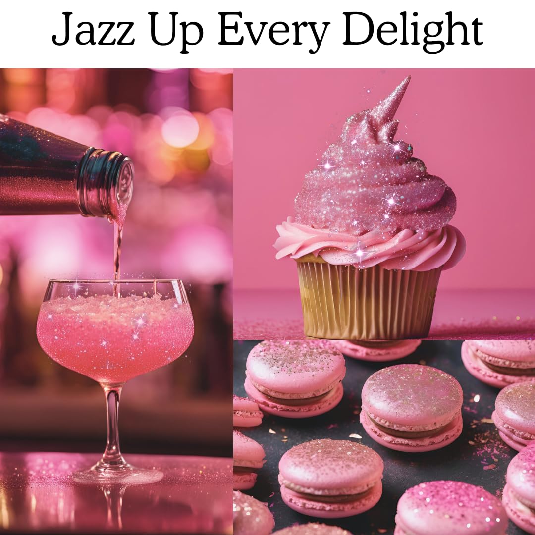 Dazzle Dust pink cookie icing sparkle enhances homemade cookies beautifully.