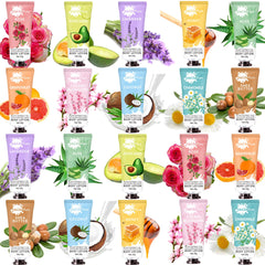 DBEAUTYM 20-pack lotion bottles with assorted scents for customizable dry-skin care.