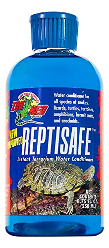 DBDPet ReptiSafe water conditioner bottle removes chlorine and chloramines for safer water.