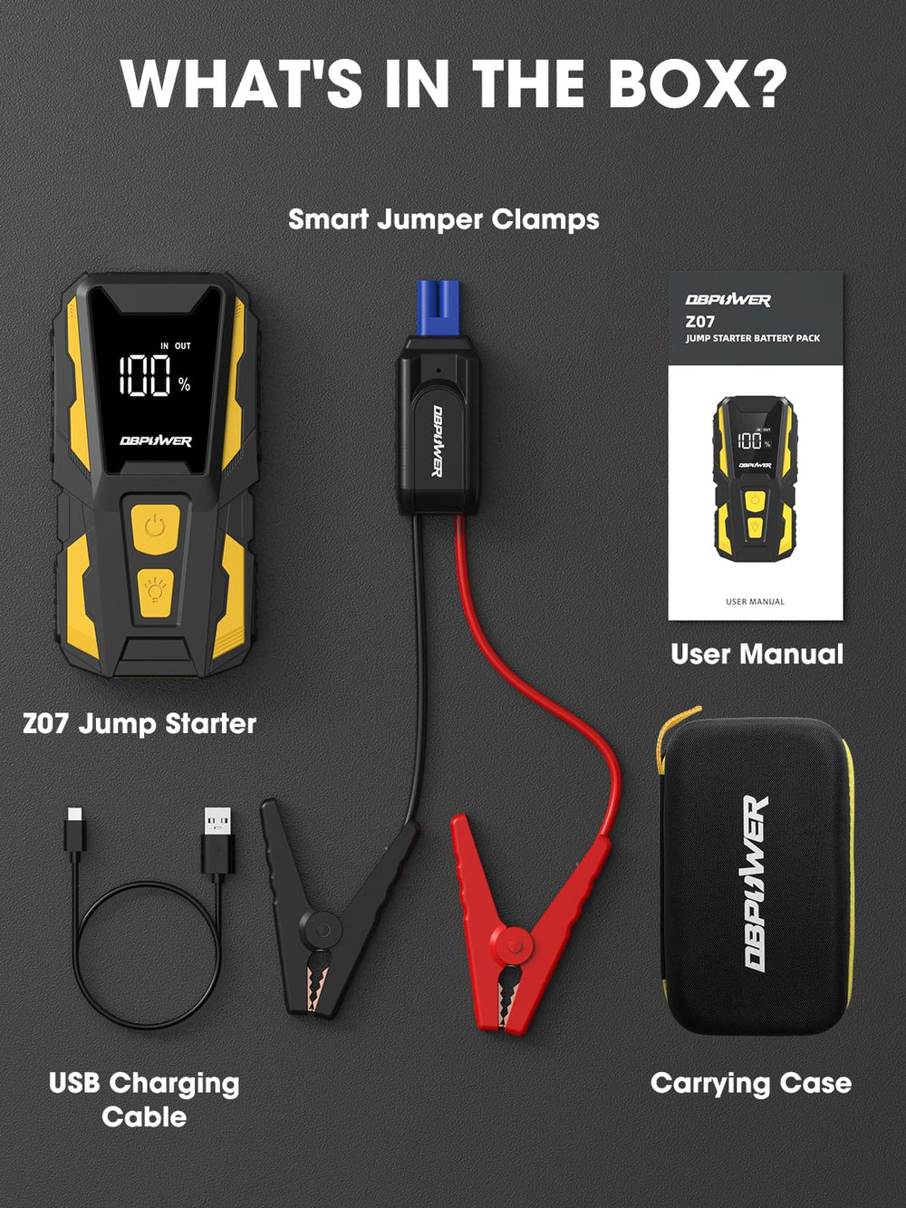 DBPOWER 5000A durable IP65-rated body designed for harsh environments
