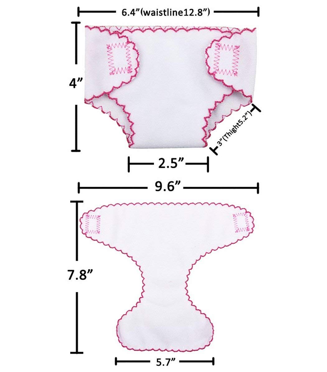 DC-BEAUTIFUL 14-18 inch doll diapers feel soft and durable for daily pretend play