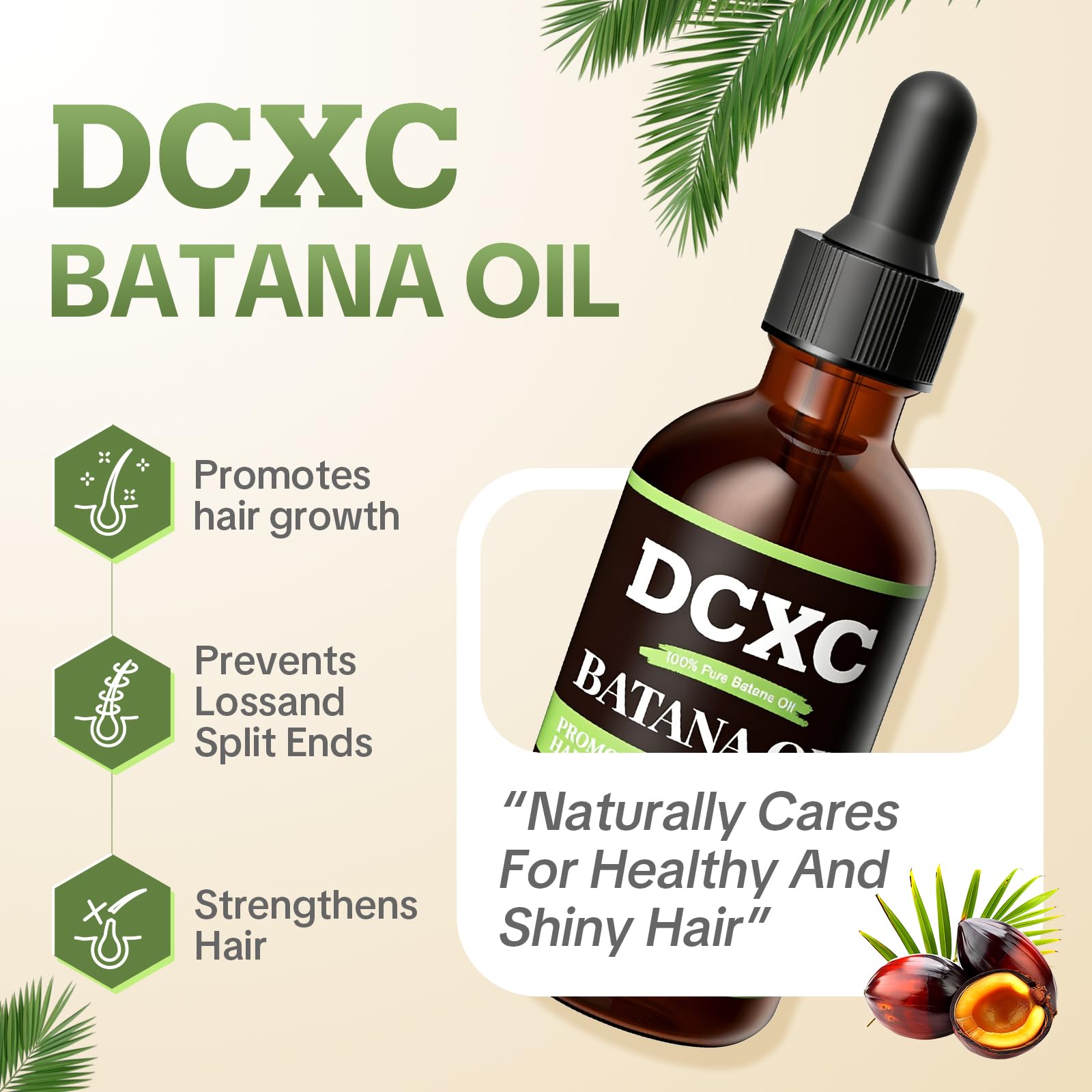 DCXC Batana Oil applied to scalp for nourishment and fullness.