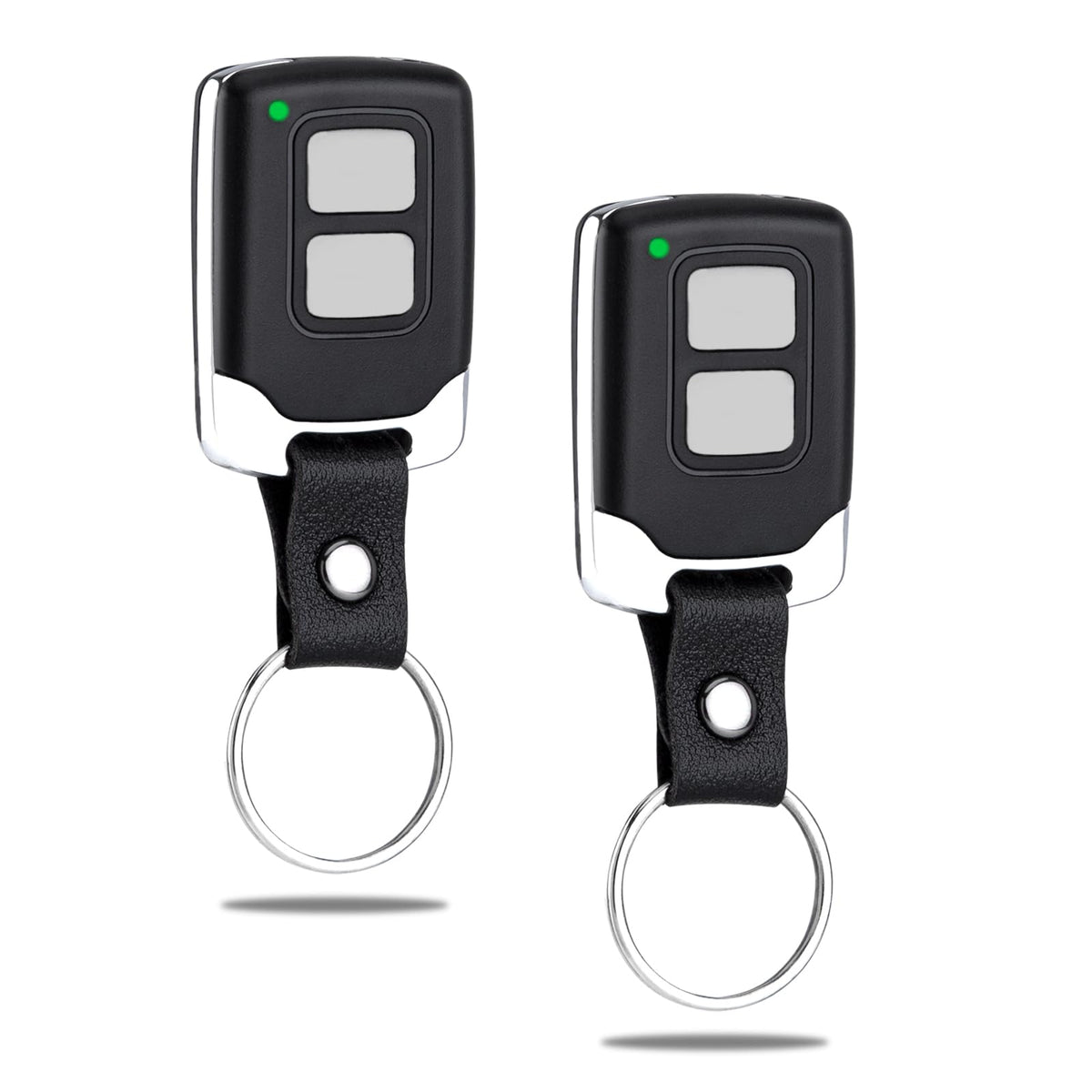 DDcafor 2-button remote front view for universal garage door control with learn button