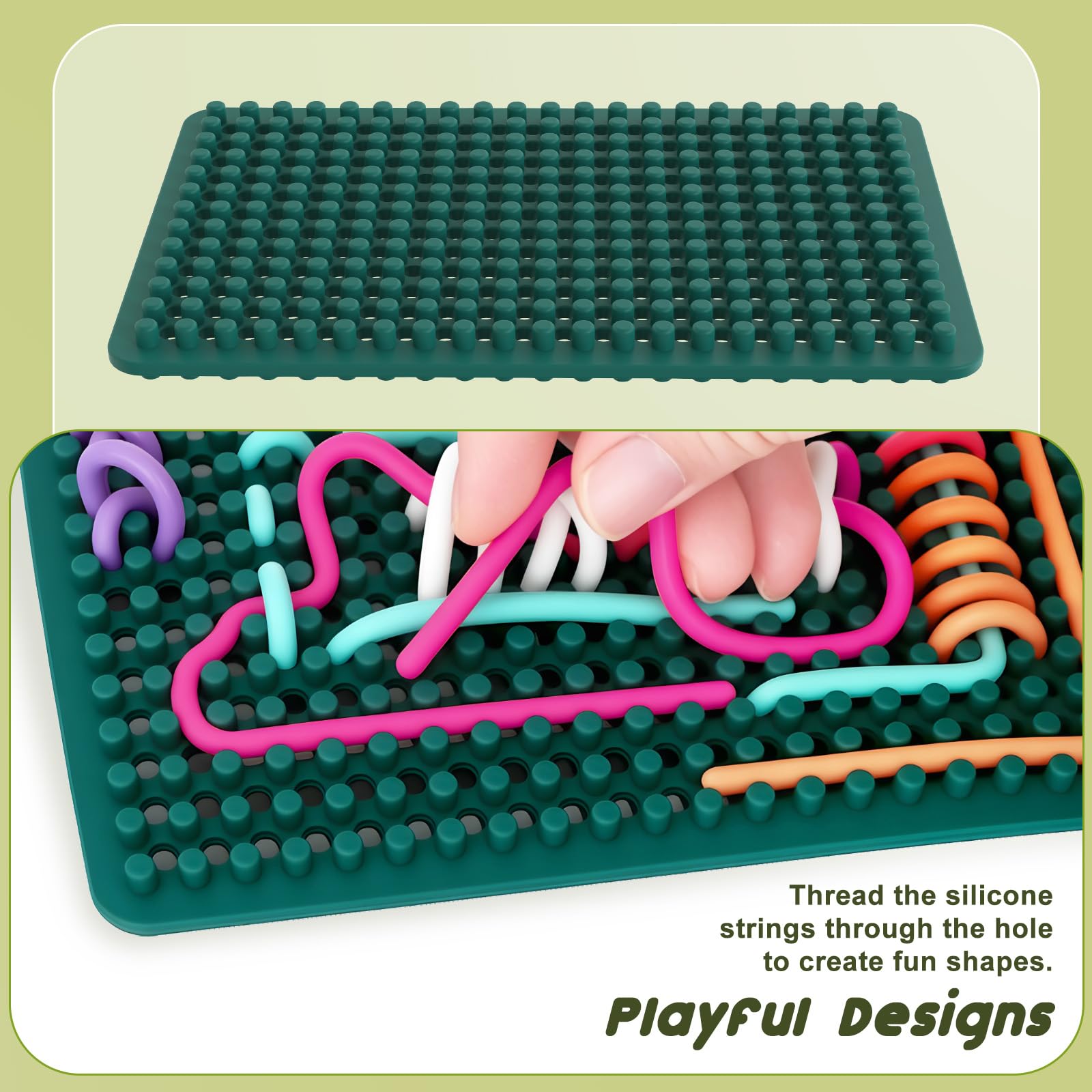 ddLUCK sensory knitted board travel compact shown for portable calm during trips