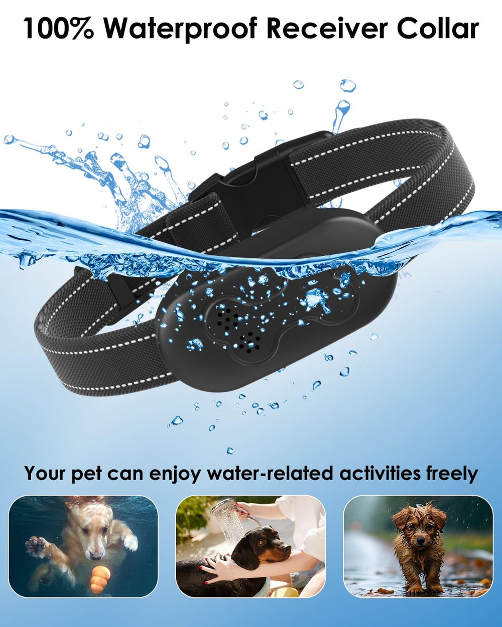 DDZ collar fits dogs from 10 to 120 pounds.
