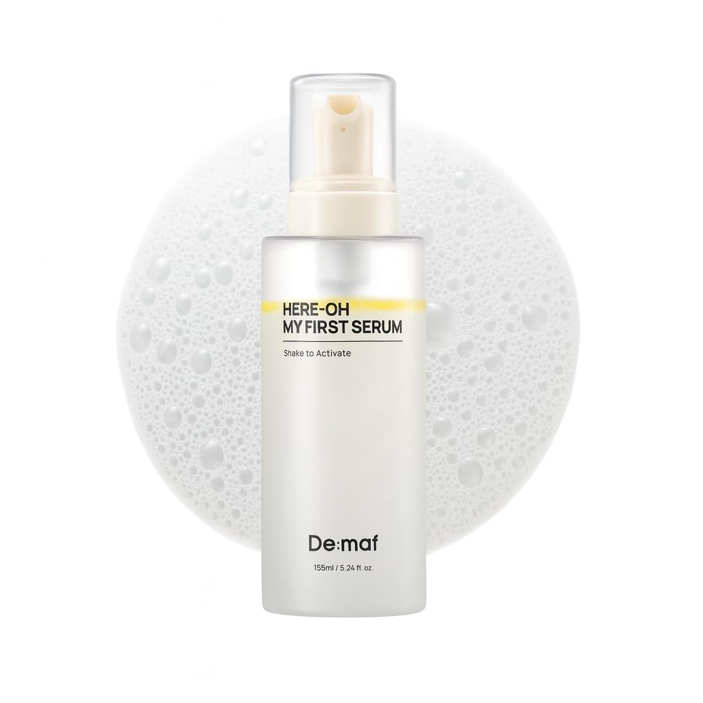 De:maf Here-Oh My First Hydrating Serum foaming texture for radiant skin